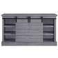 Amrita - TV Stand With Fireplace - Gray Oak
