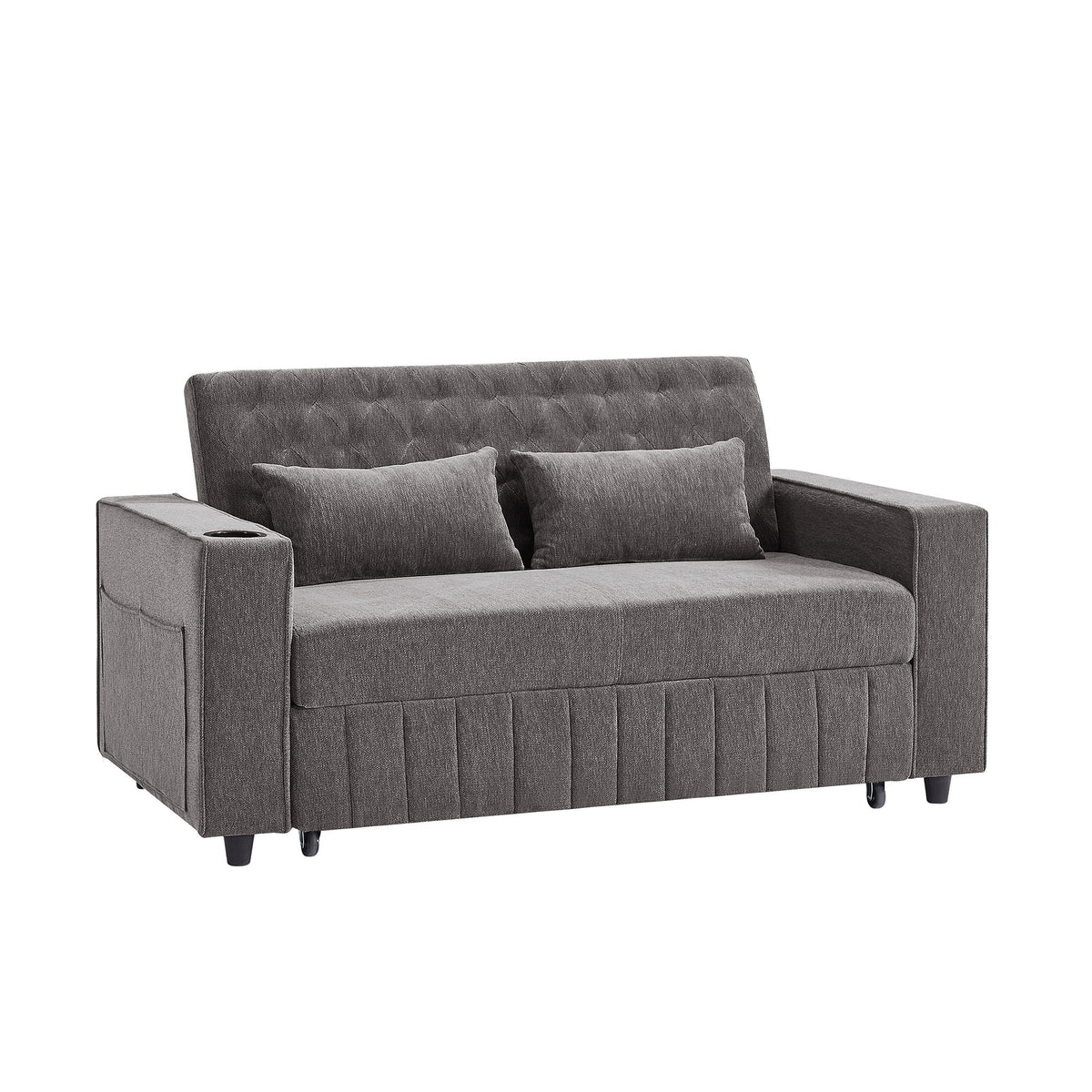 Pull-Out Sofa Bed Convertible Couch With Adjustable Backrest For Living Room - view 3