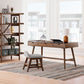 Lyncott - 3 Pc. - Home Office Desk, Chair, Bookcase - Brown