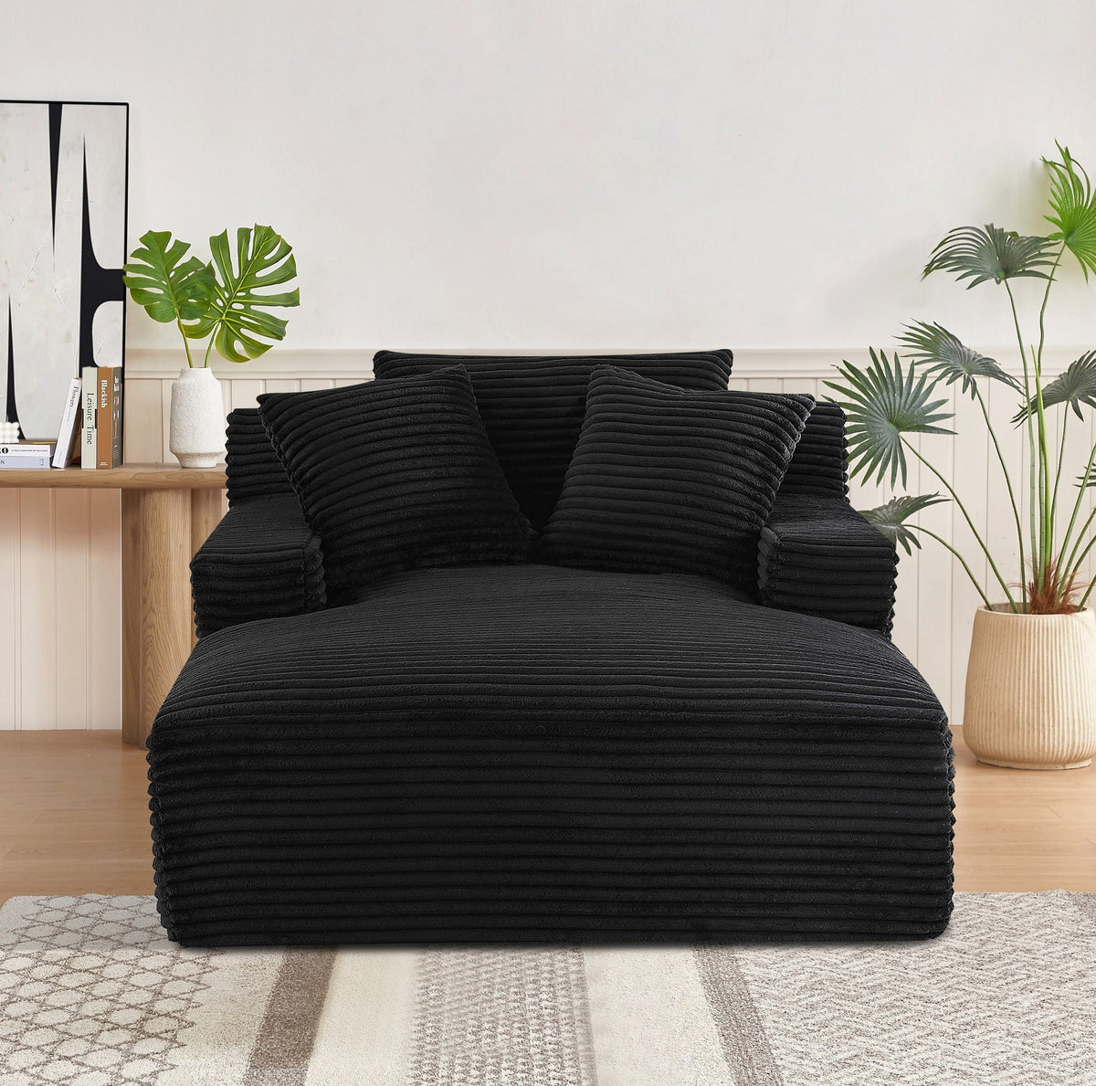 Cloudline - Oversized Chaise Lounge, Modern Comfy Couch With Full Foam Cushioning, Cozy Sleeper Sofabed - view 17