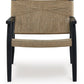 Halfmore - Accent Chair - Black / Natural