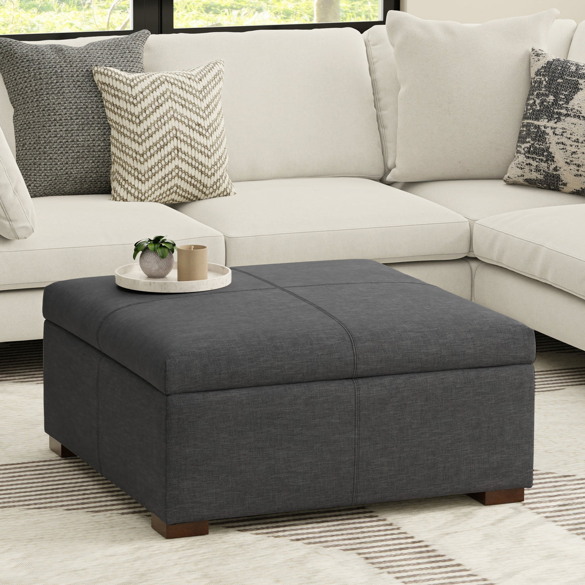 Gabbie 48 Inch Wide Rectangular Storage Ottoman
