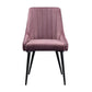 Riley - Side Chair (Set of 2) - Pink Fabric & Black