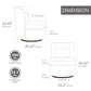 25.2" Wide Modern Chenille Swivel Chair