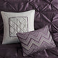 7 Piece Tufted Comforter Set Plum Full