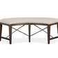 Westley Falls - Curved Bench With Upholstered Seat - Graphite