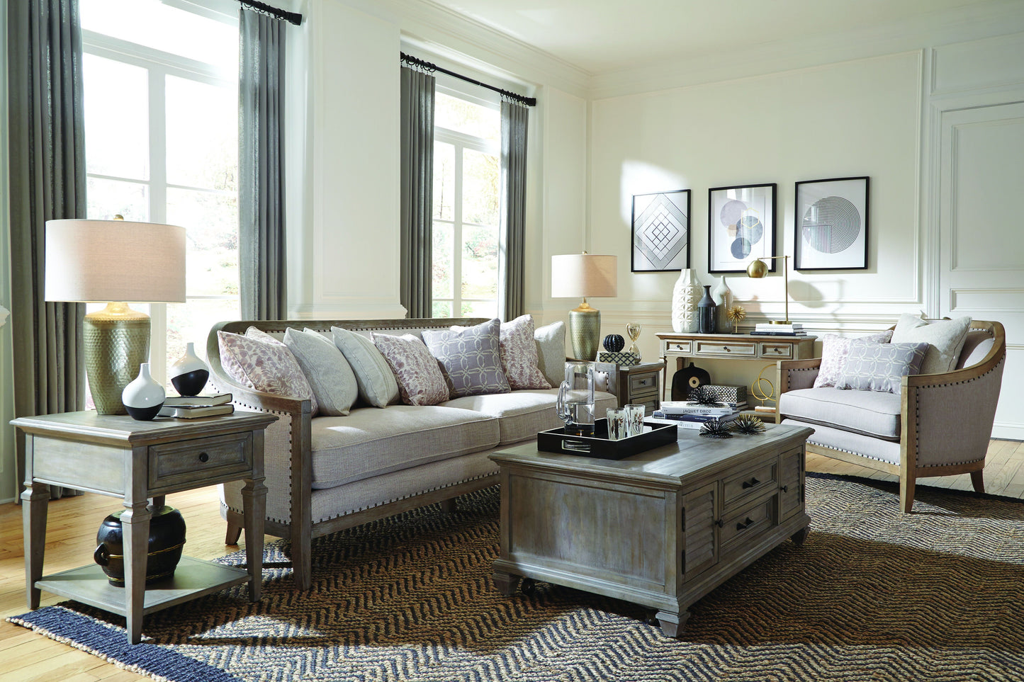 Lancaster - Chairside End Table - Dove Tail Gray