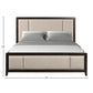King Upholstered Headboard & Footboard Antique
