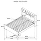 Ardino Cappuccino California King Bed with Bookcase Headboard
