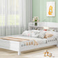 Wood Full Size Platform Bed with Built-in LED Light