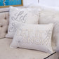 Nneka Let It Snow Ivory Velvet Lumbar Pillow with Insert 14x20