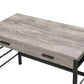 Disho - Writing Desk With USB - Light Weathered Oak & Black