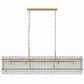 Modern Rectangular Crystal Glass Chandelier