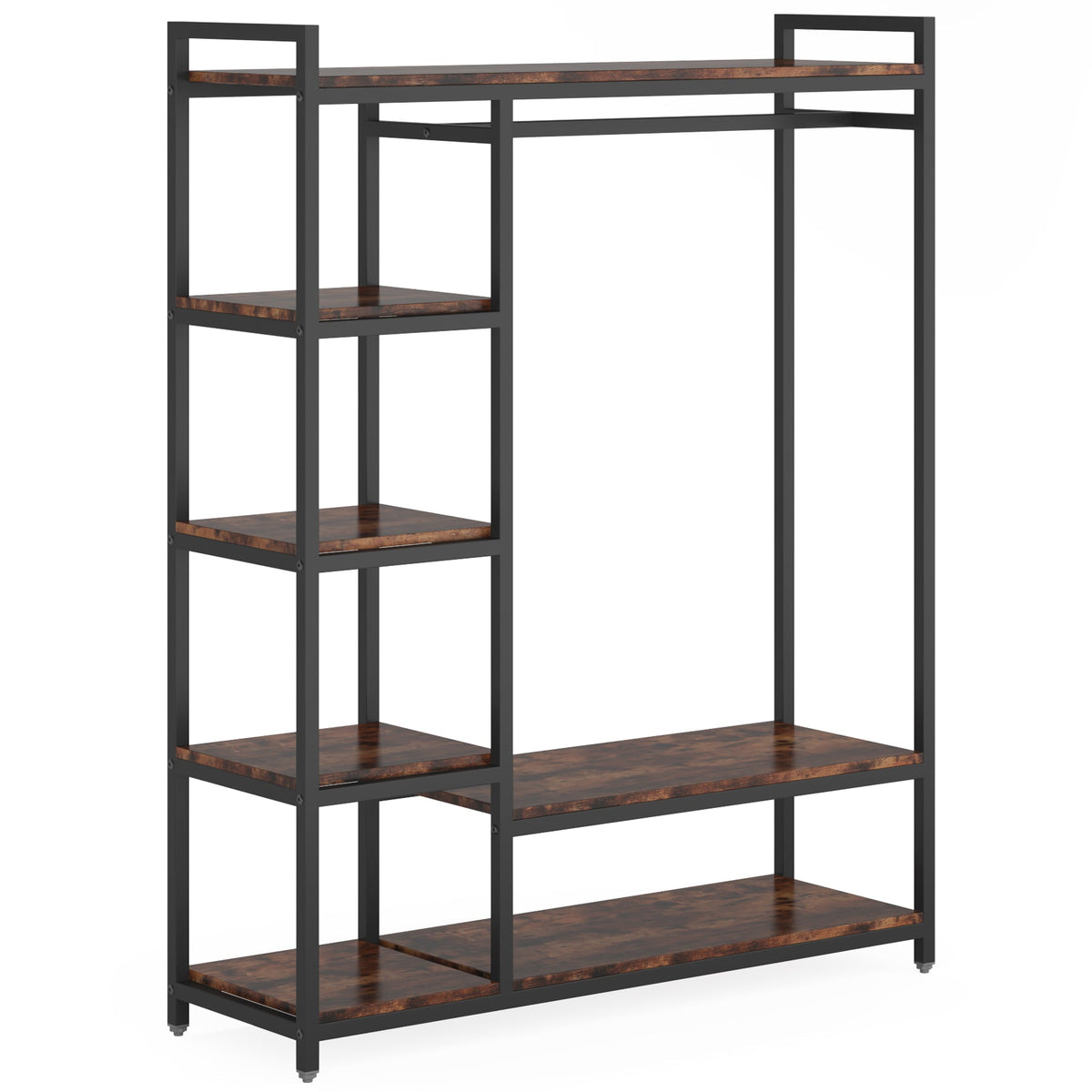 47.24" Rustic Brown Freestanding Closet Organizer
