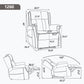 Grey Manual Recliner Chair in Faux Leather