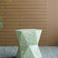 19" Tapered Green Pedestal Stool