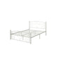 Queen Size Unique Flower Sturdy System Metal Bed Frame with Headboard and Footboard