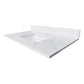 37-Inch Quartz Bathroom Vanity Top with Undermount Sink