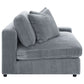 Cassidy Fog Upholstered Armless Chair