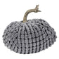 Chenille Weighted Pumpkin - Gray, Set of 3