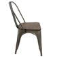 Farmhouse Stackable Dining Chair in Antique Finish