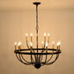 18-Light Chandelier Industrial Iron Candle Chandelier