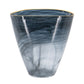 Smokey Black Gold Rimmed Glass Vase