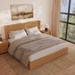 Solid Wood Platform Bed Frame with Headboard - King Size