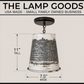 Distressed Large Corrugated Galvanized Barn Ceiling Light