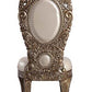Constantine - Side Chair (Set of 2) - Synthetic Leather , Brown & Gold