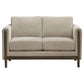 Islington Fabric Upholstered Panel Arm Loveseat Taupe - view 6