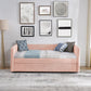 Upholstered Tufted Daybed with Twin Size Pop-up Trundle