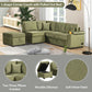 Sleeper Sofa Bed, 2 In 1 Pull Out Sofa Bed L Shape Couch With Storage Ottoman For Living Room, Bedroom Couch - view 16