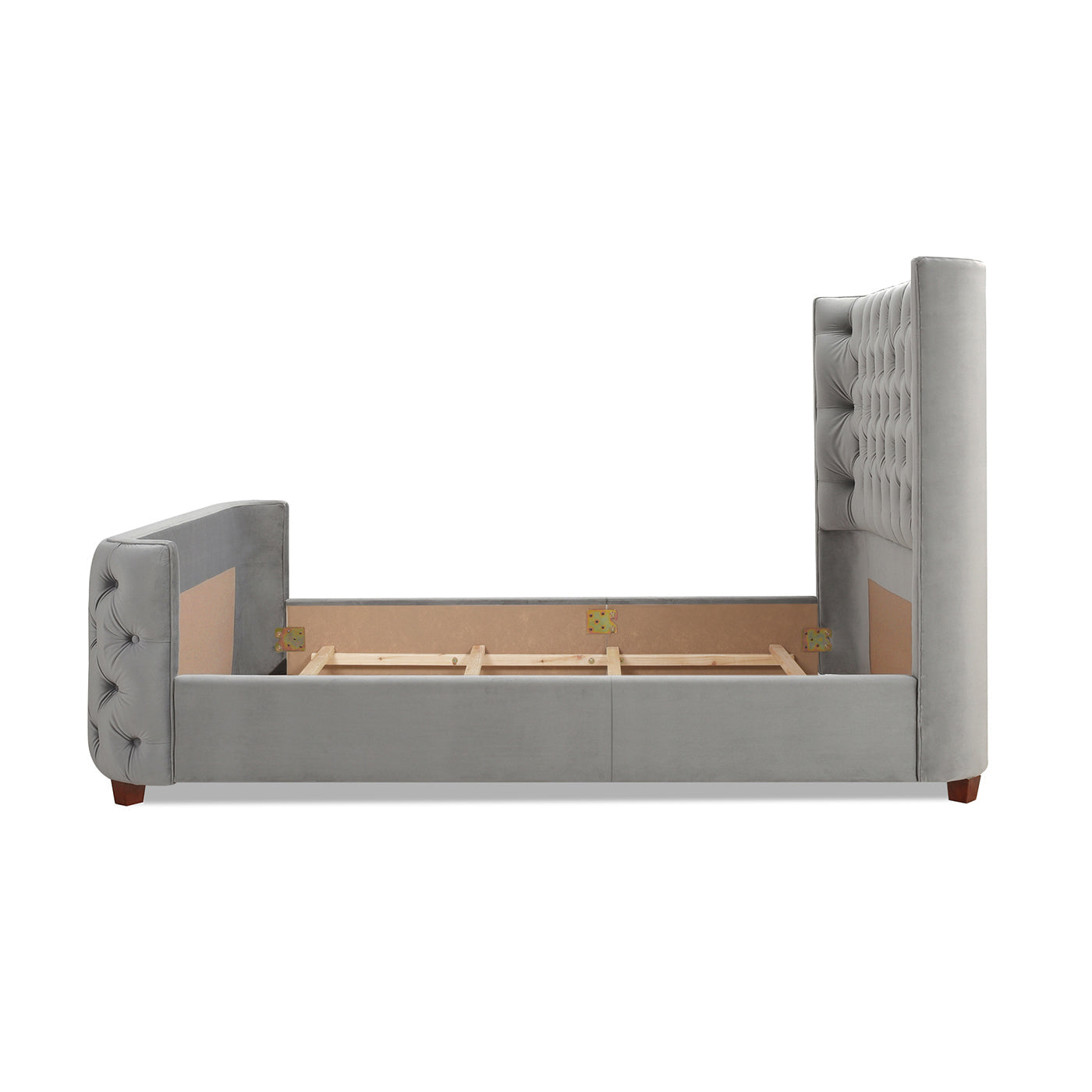 Brooklyn Queen Tufted Panel Bed Set, Opal