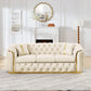 Button Tufted Couch With 2 Pillows, 3 Seater Luxury Chesterfield Sofa - view 15