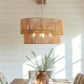 Chandelier, 2 Tier Boho Wabi Sabi Pendant Light, Hanging Ceiling Lamp - Gold - view 5