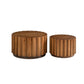 19.7" + 27.5" Round Nesting Coffee Table Set of 2