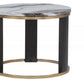 Round End Table For Living Room - Gold / Brown - view 2