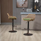 Modern Swivel Bar Stools Set of 2 Adjustable Counter Height Chairs