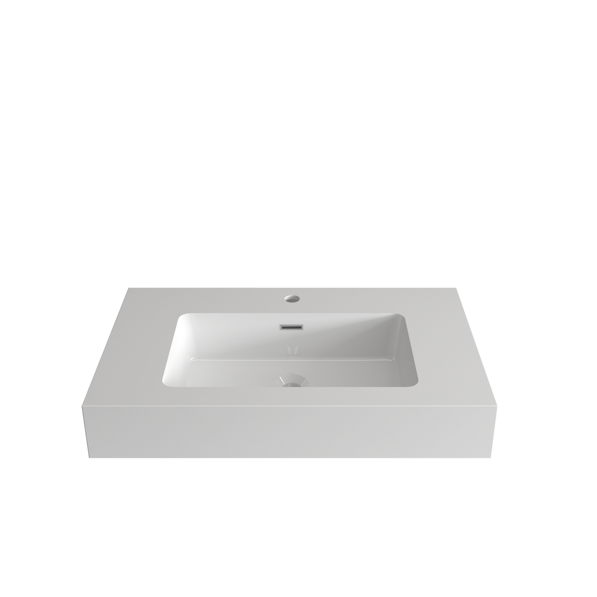 Integrated Solid Surface Basin - Glossy White