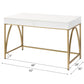 Lightmane - Writing Desk (Same Ac00900) - White High Gloss & Gold