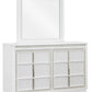 Chalanna - Dresser And Mirror - White
