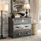 Aberdeen - Console Cabinet - Vintage Dark Brown Top Grain Leather & Stainless Steel