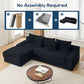 Modern L - Shaped Sectional Couch With Memory Foam - view 12