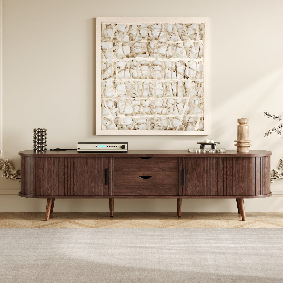 70 Inch Mid Century Modern TV Stand