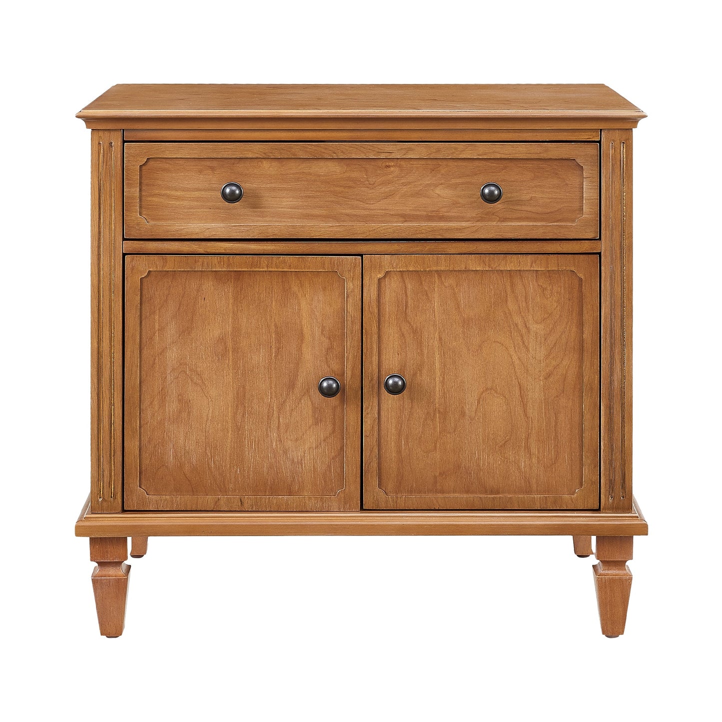 Farmhouse Nightstand with Charging Station