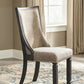 Tyler Creek - Dining UPH Side Chair (Set of 2) - Framed Back - Black / Grayish Brown