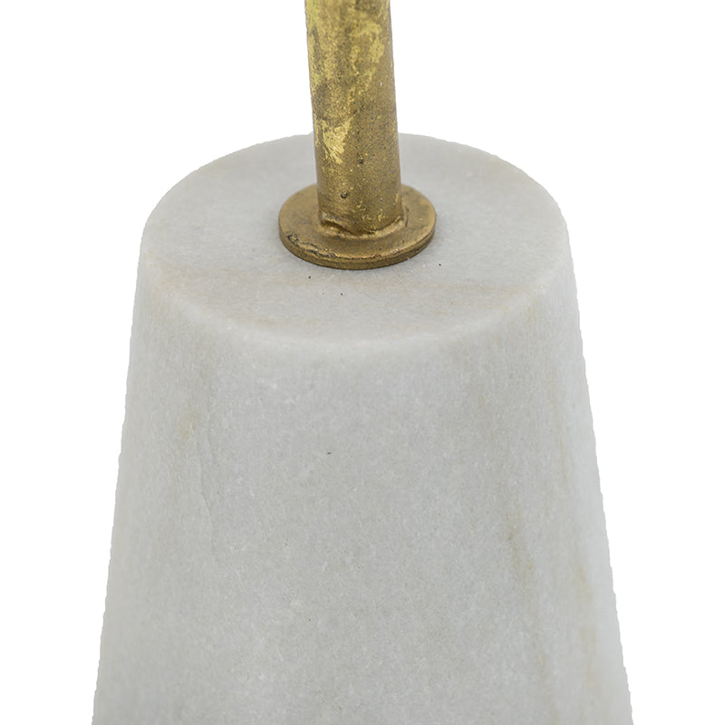 Iron Floral Hurricane with Marble Base