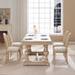 French Country Dining Chairs Set of 2 Upholstered with Rattan Back