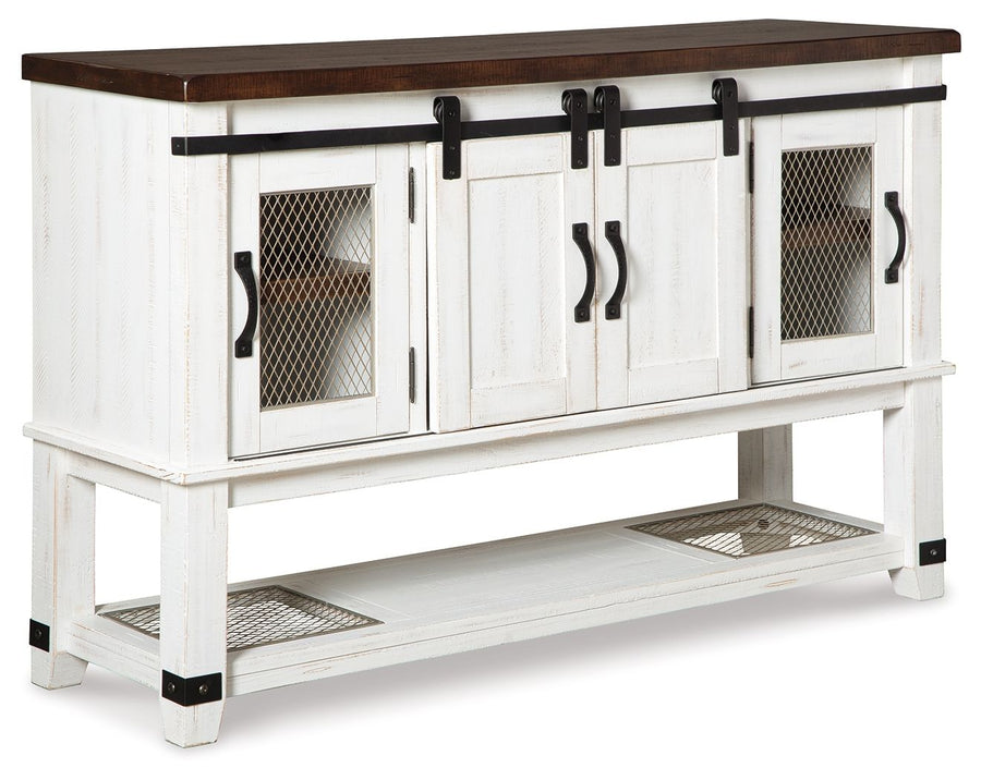 Valebeck - Dining Room Server - White / Brown